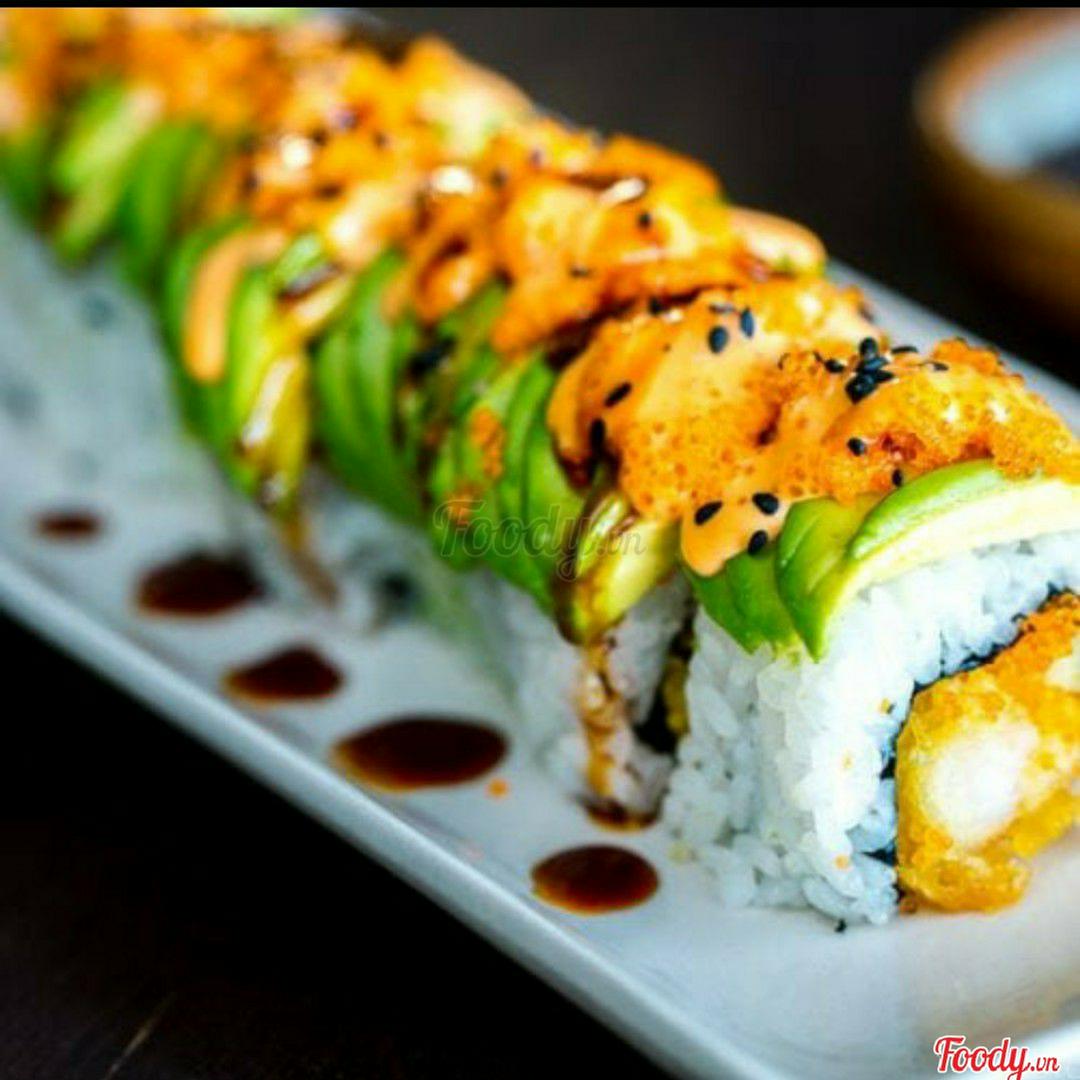 dragon-roll-sushi-tom-chien-ap-bo-phu-trung-tom-sot-mayonnaise