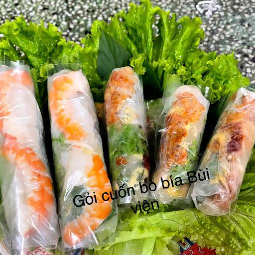 ComBo 10 cuốn (5 cuốn gỏi tôm) - (5 cuốn bò bía) - 1 chai nước sâm nhà nấu