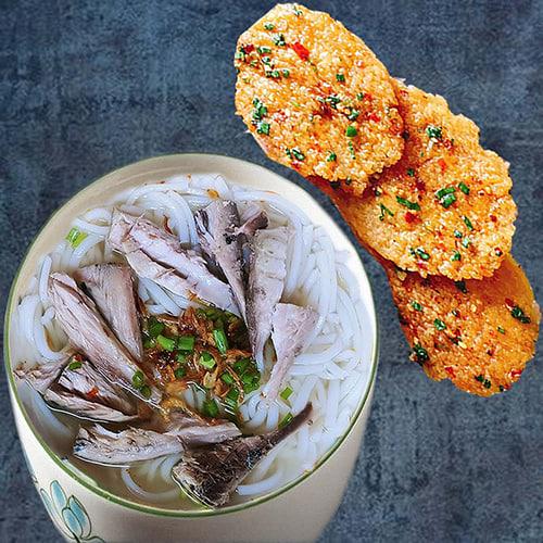 combo-bun-ca-dam-com-chay-chien-nuoc-mam