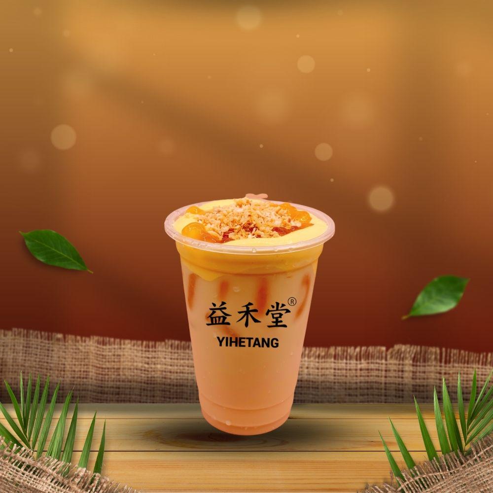 tra-sua-tran-chau-kem-dua-nuong-yihetang