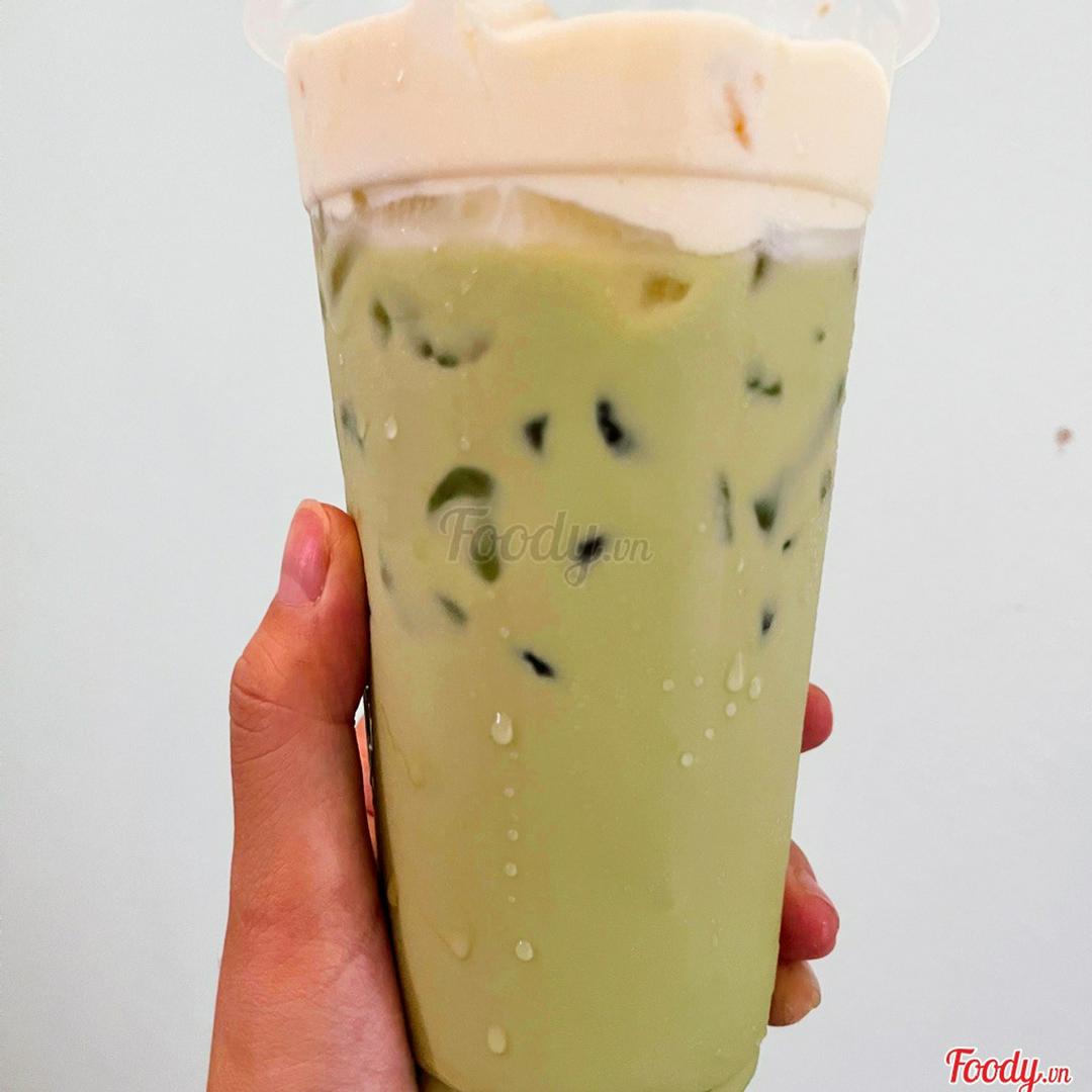 tra-sua-thai-xanh-milk-foam