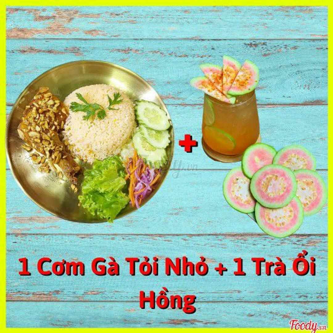 combo-1-com-ga-mam-toi-nho-1-tra-oi-hong