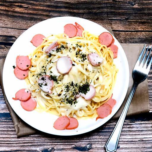 spaghetti-xuc-xich-sot-kem-tuoi-pho-mai