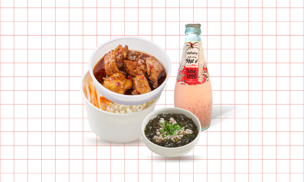 combo-com-ga-kho-gung-canh-rong-bien-nuoc-ep