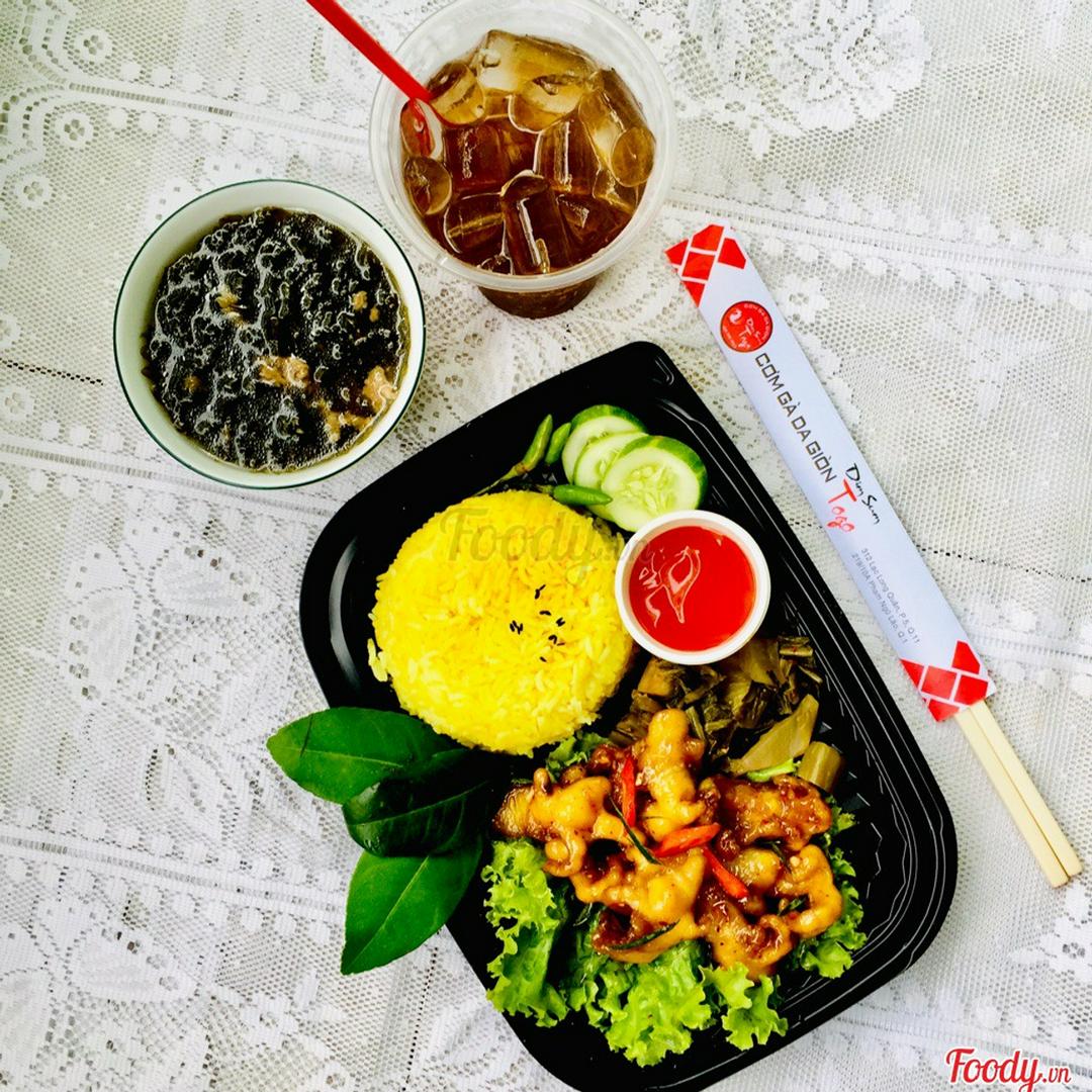 combo-com-chan-ga-rut-xuong-sot-thai-chua-ngot-nuoc-ngot-canh-rong-bien