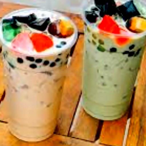 tra-sua-dau-full-topping-banh-flan