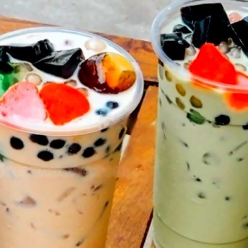 tra-sua-bac-ha-full-topping-banh-flan