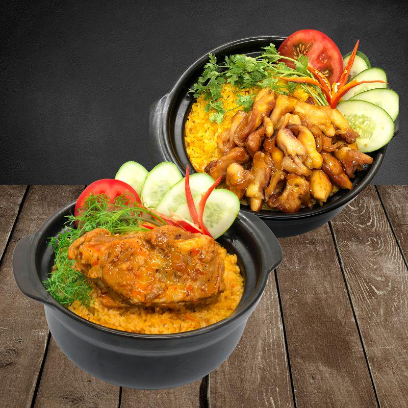 combo-1-com-tho-suon-kay-bi-truyen-1-com-tho-ga-chien-mam-toi-2-canh-1-nuoc