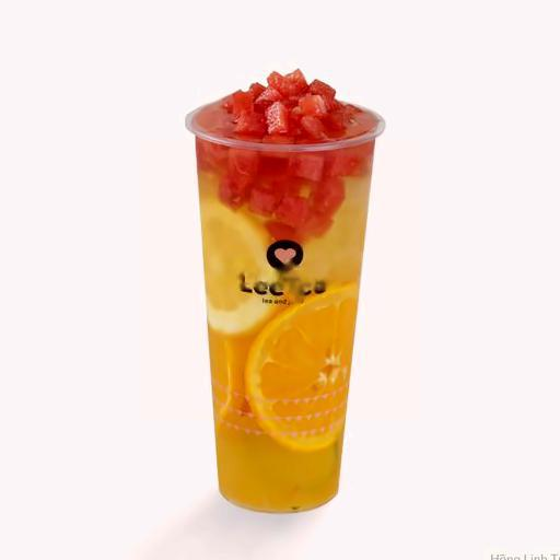 tra-xanh-dua-hau-cam-vang