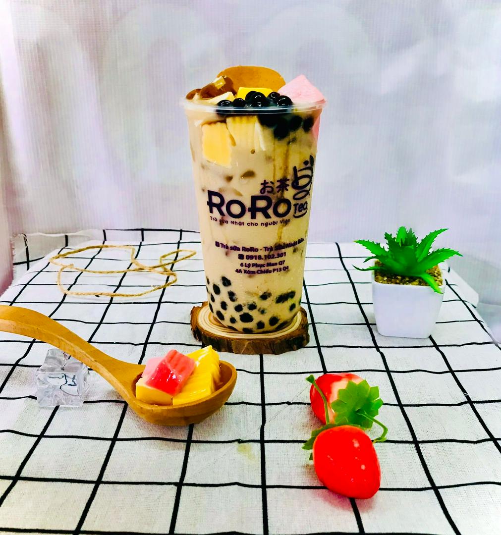 tra-sua-thap-cam-banh-flan-full-toping-flan