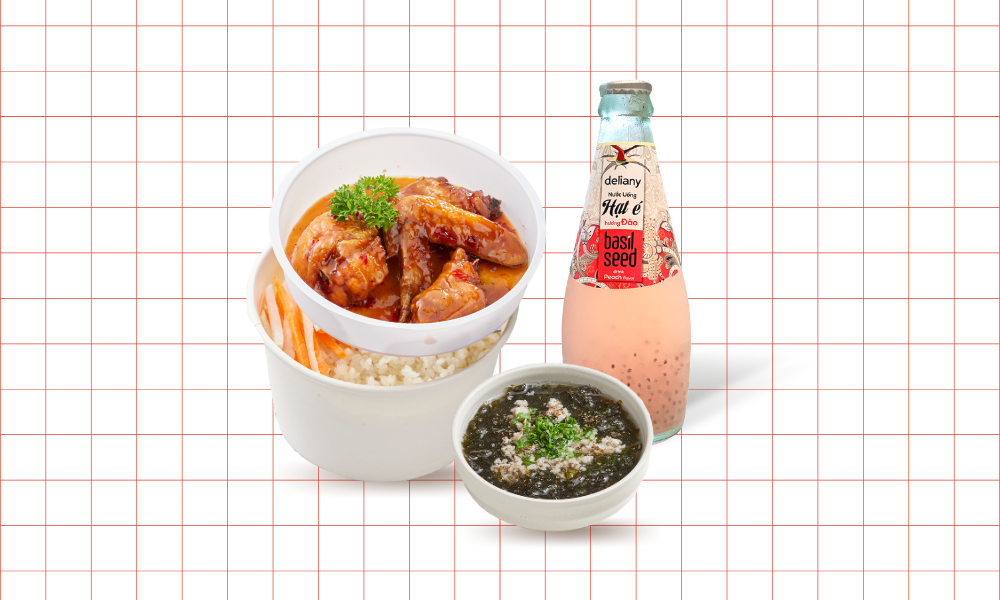 combo-com-ga-xot-me-canh-rong-bien-nuoc-ep