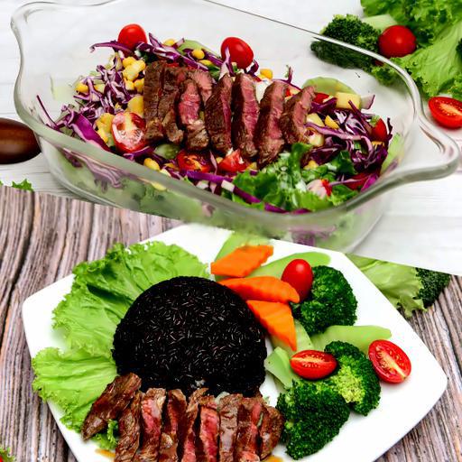 com-bo-sot-teriyaki-salad-bo-nuong