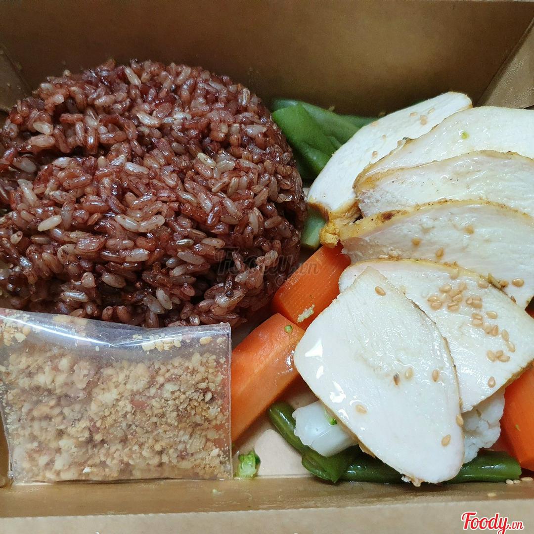 com-gao-lut-ga-nuong-mat-ong