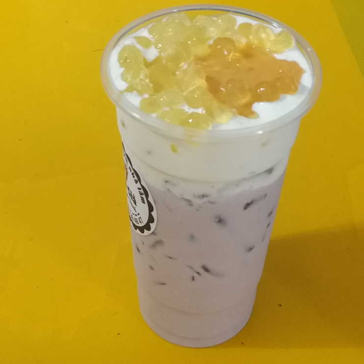 tra-sua-khoai-mon-machiato-flan