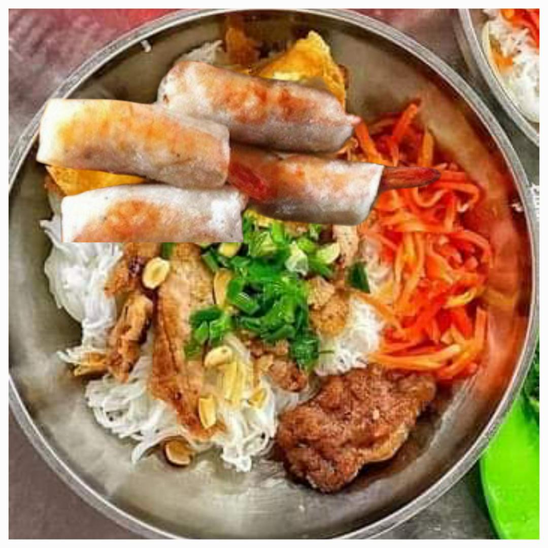 Bún thịt nướng + Chả Ram Tôm Đất/ 1 phần 