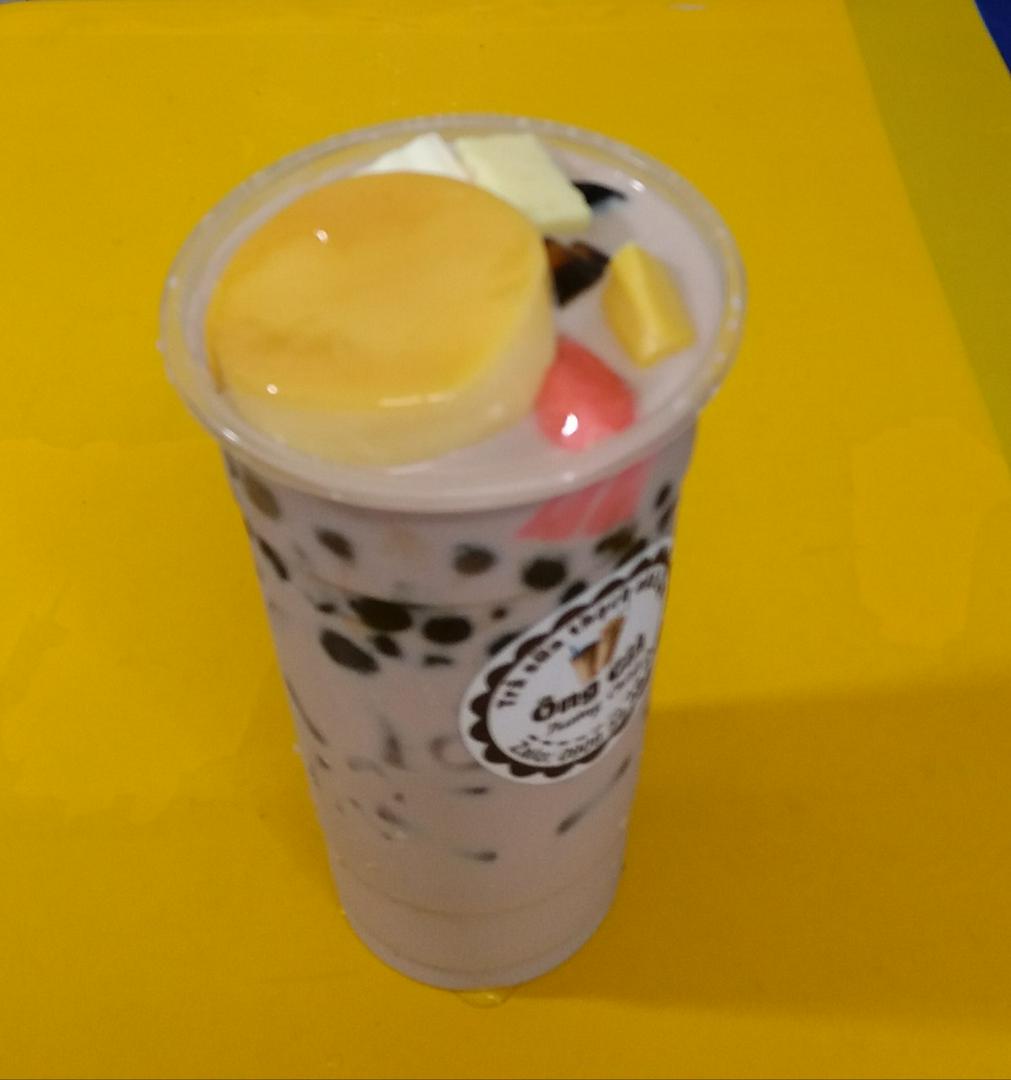 tra-sua-khoai-mon-thap-cam-flan-trung