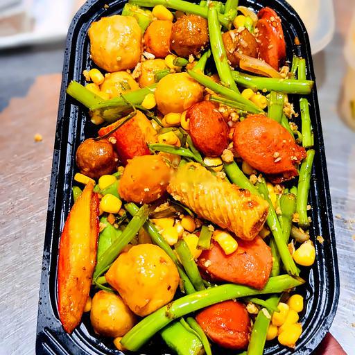 combo-ca-vien-xao-bap-sot-bo-cay-lon