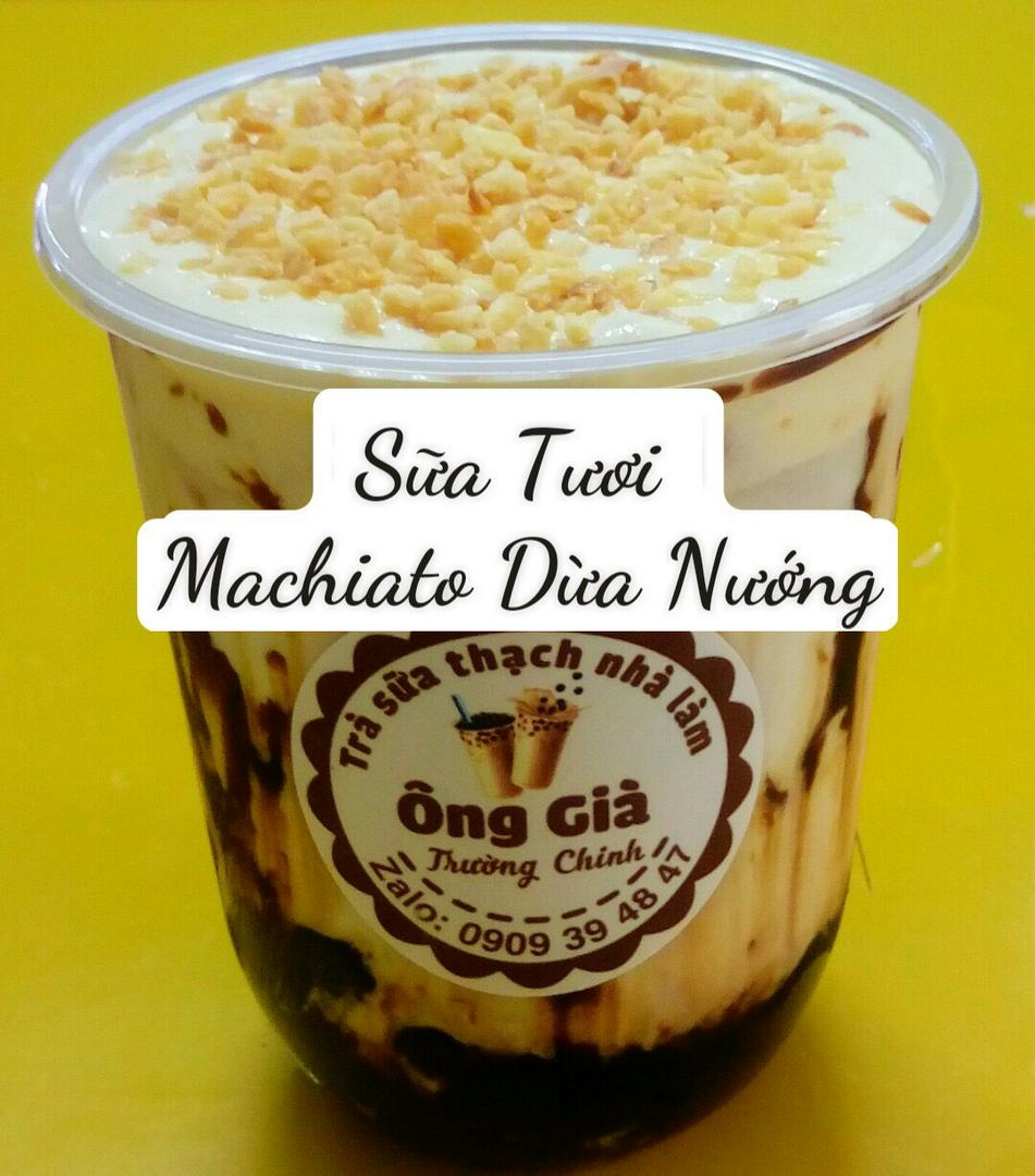 sua-tuoi-uong-nau-machiato-dua-nuong