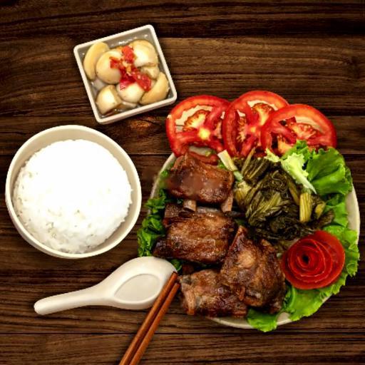 com-suon-sot-chua-ngot-nuoc-uong