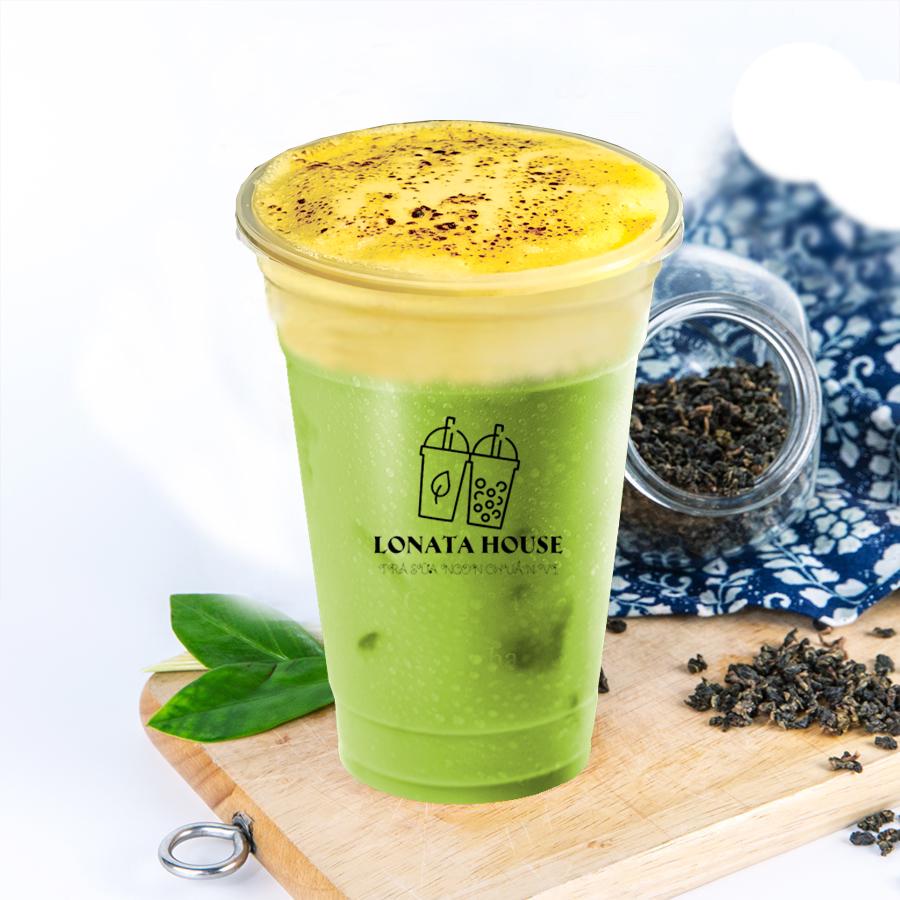 tra-sua-matcha-kem-trung-nuong