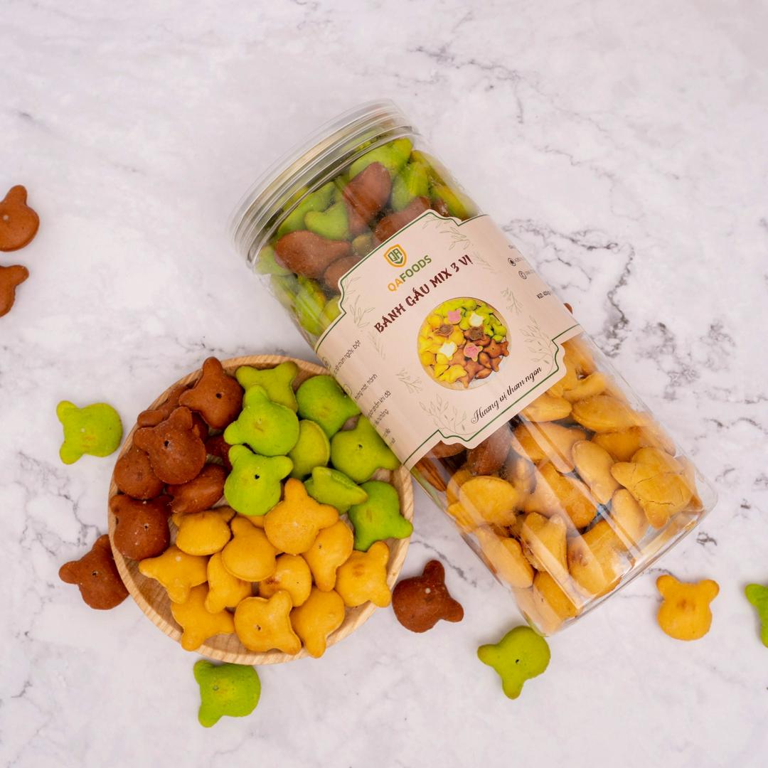 banh-gau-mix-3-vi-nhan-kem-1-hop