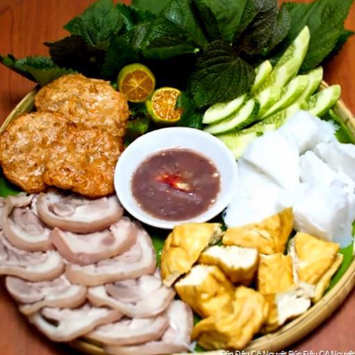 bun-au-thit-luoc-cha-com