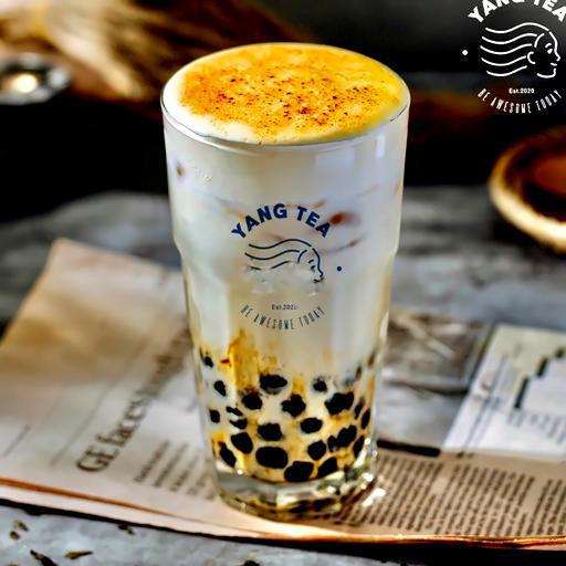 tra-sua-kem-trung-nuong