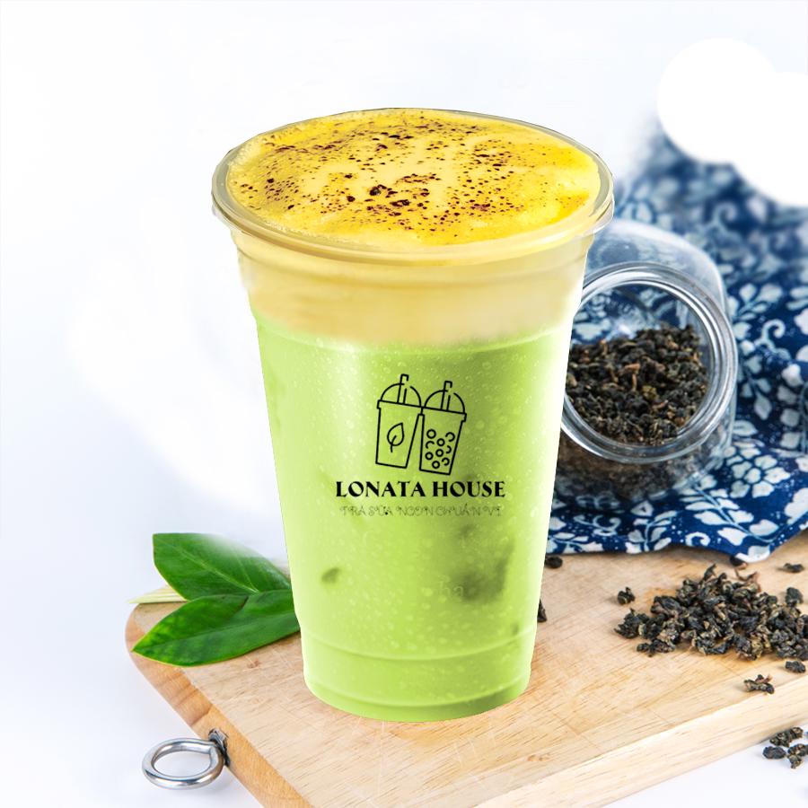 tra-sua-thai-xanh-kem-trung-nuong