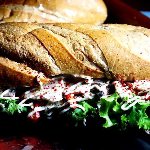 banh-mi-kep-nam-va-cha-rong-bien-brown-rice-bread-with-king-oyster-mushrooms