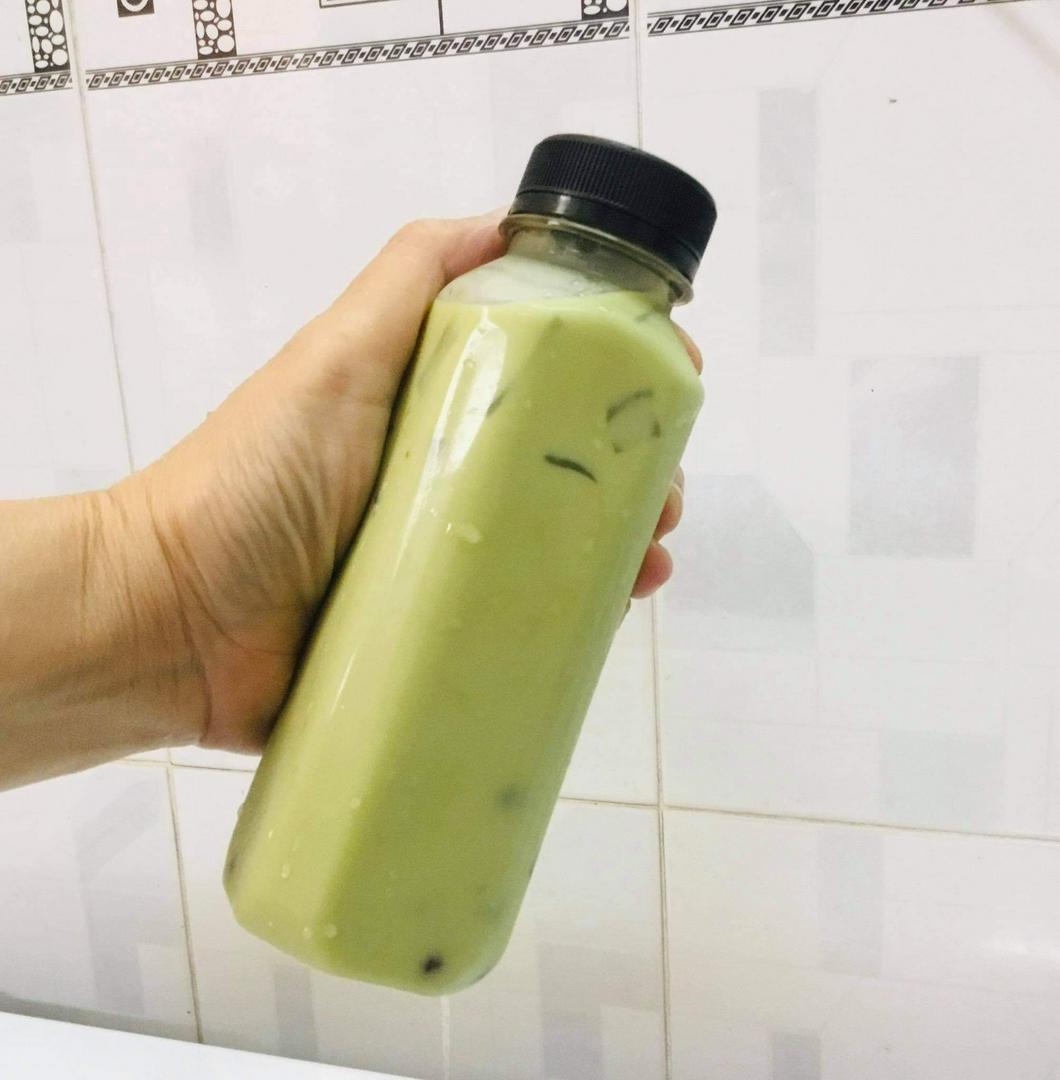 tra-sua-thai-xanh-tran-chau-en-3q-mix-thach-dua-chai-330ml-kem-tay