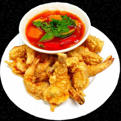 tom-chien-gion-sot-chua-ngot-nho