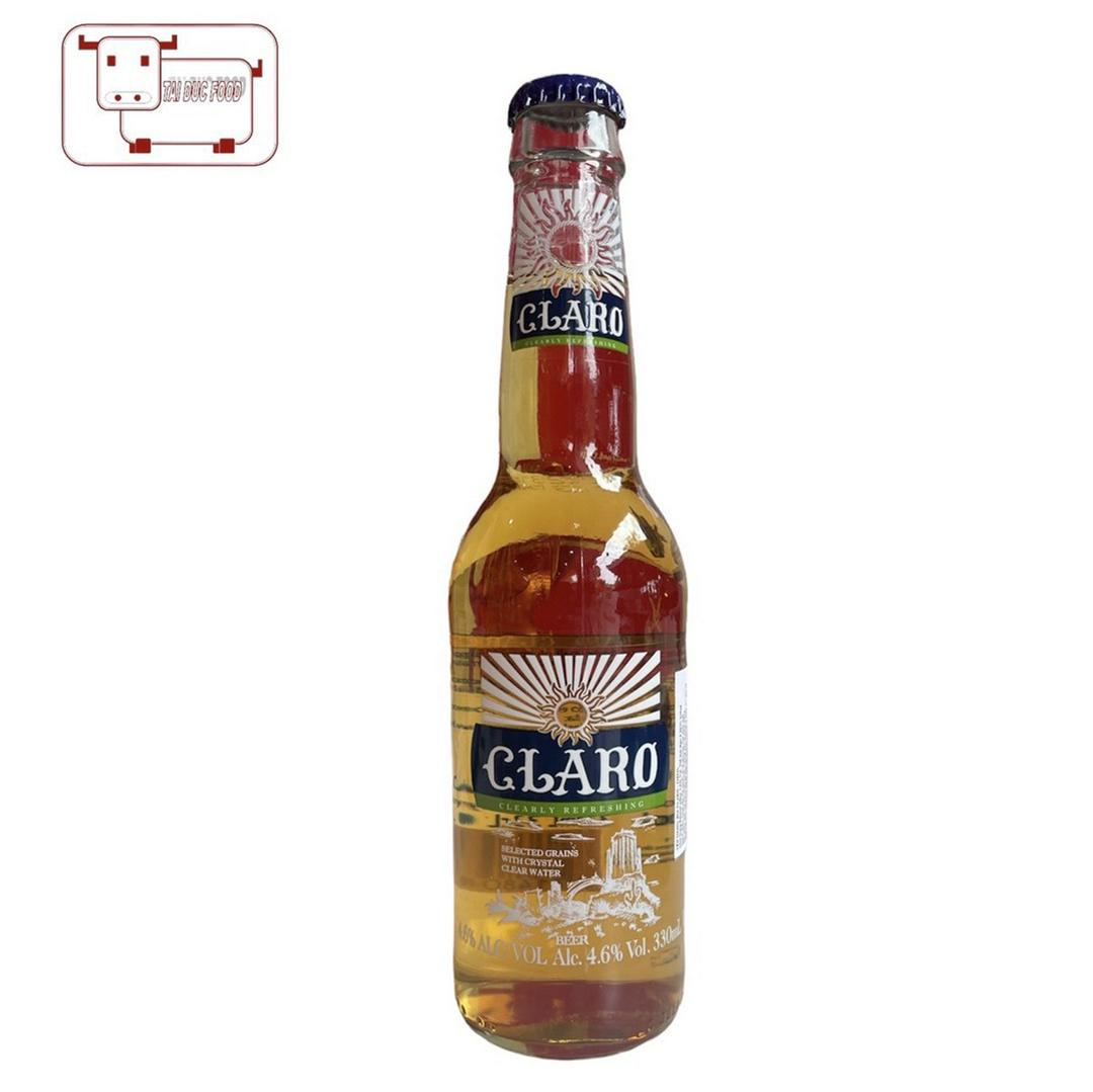 bia-claro-mexican-lager-style-chai-330ml-nhan-xanh
