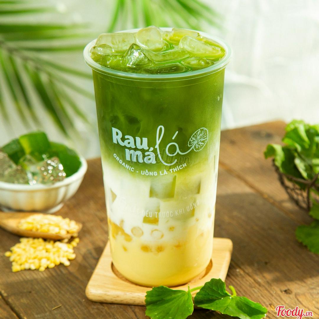 combo-so-2-rau-ma-au-xanh-sua-dua-kem-3-loai-topping