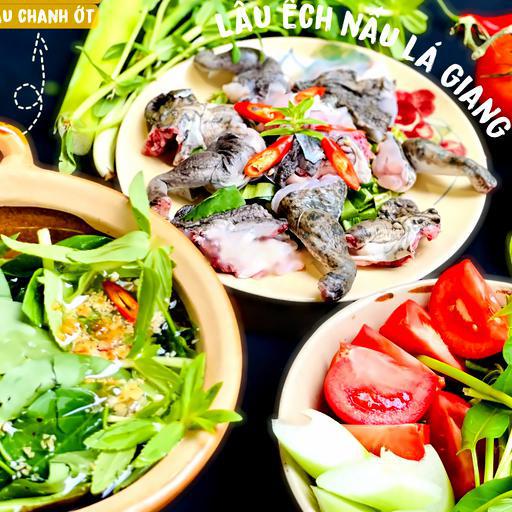 lau-ech-nau-la-giang-kem-rau-bun