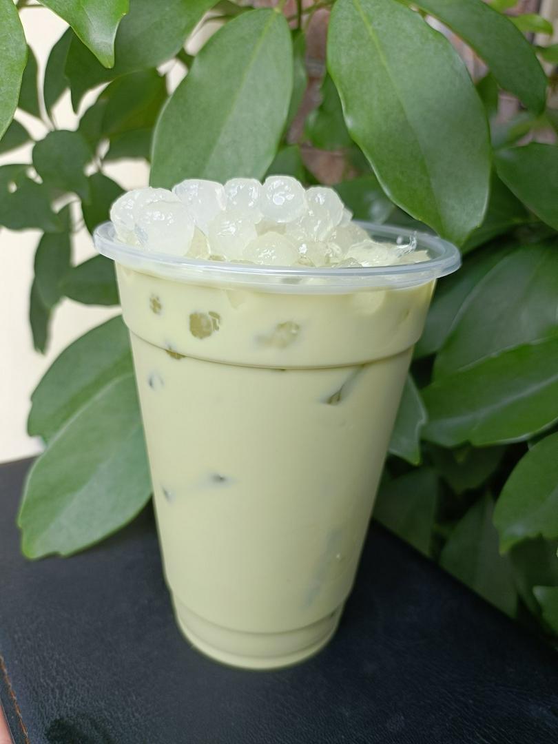 tra-sua-thai-xanh-tran-chau-ly-500ml