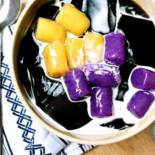 che-suong-sao-khoai-deo-sua-dua-bot-loc-nhan-dua