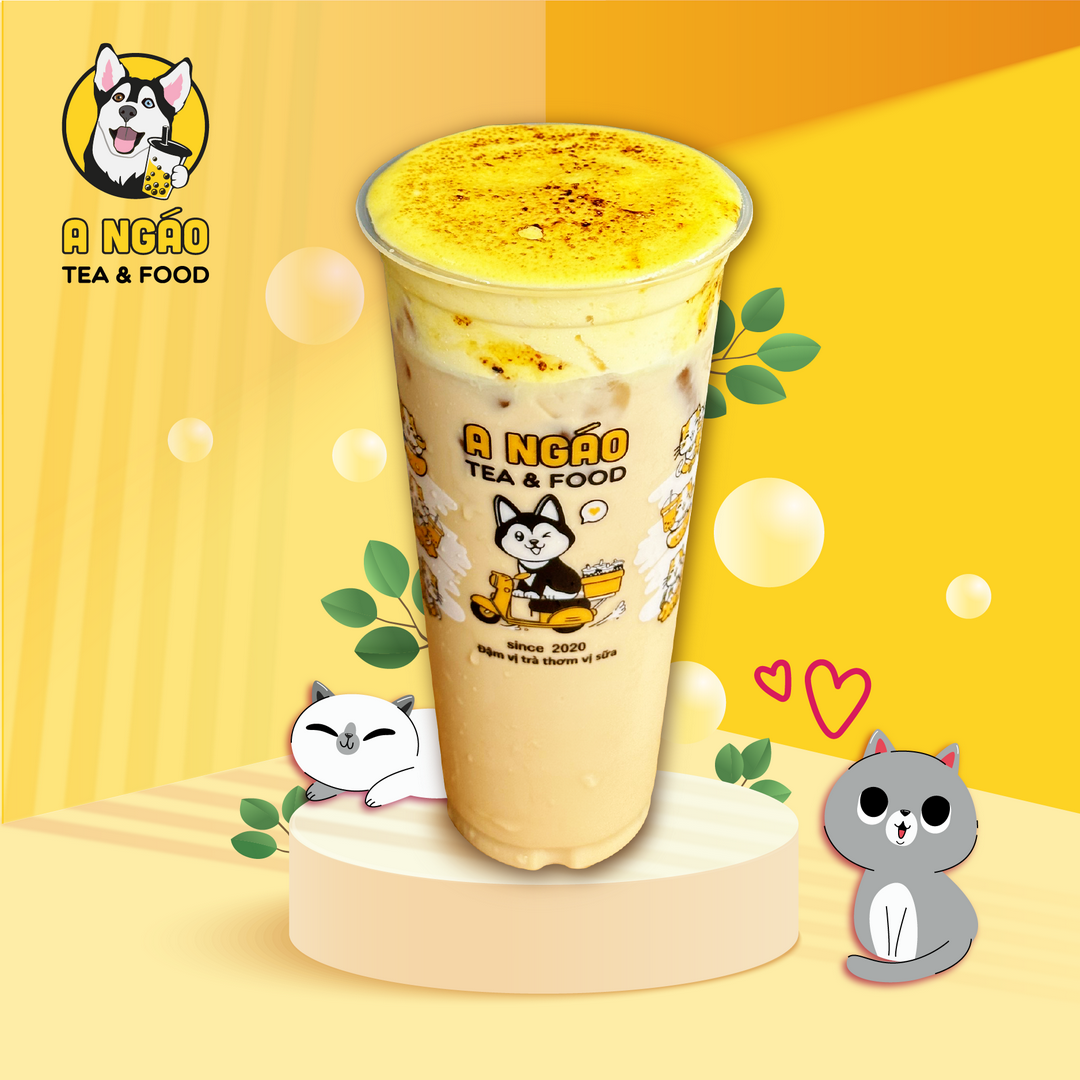 tra-sua-kem-trung-nuong